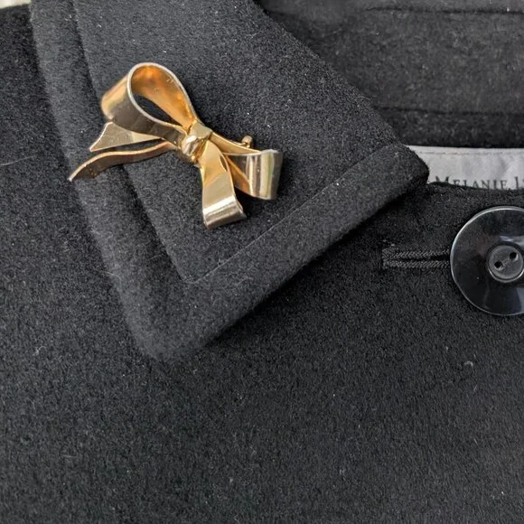 Coro Vintage Golden Bow Brooch - Picture 3 of 8